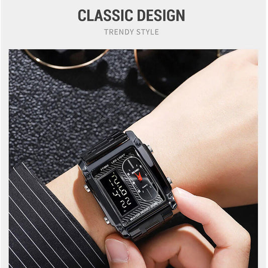 Men's SKMEl 8681 Casual Three Time (Digital Analog Luxury Watch)